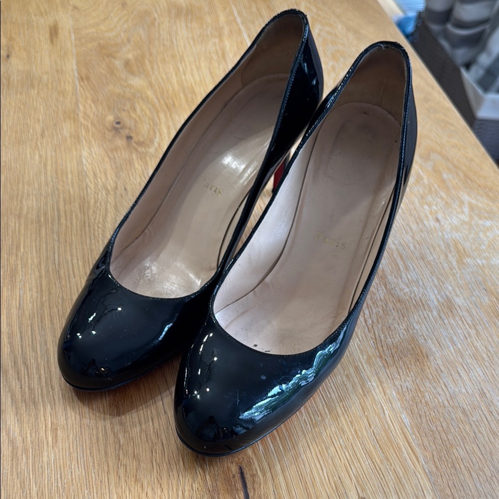 Christian Louboutin Black Glossy Heels
